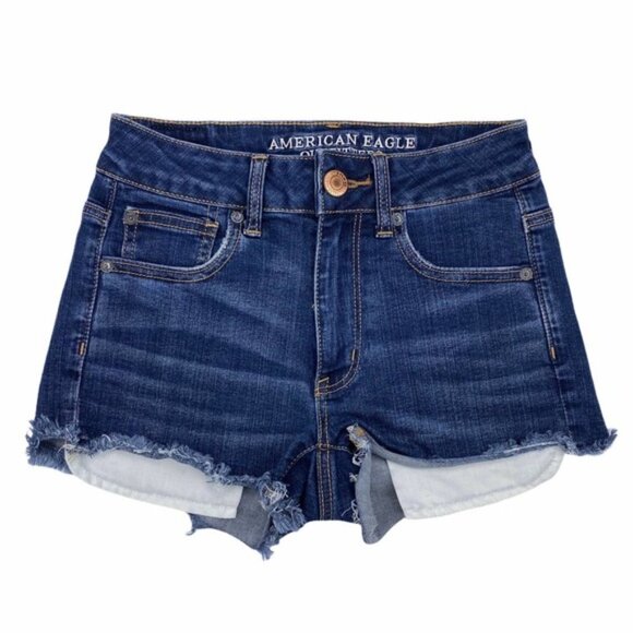American Eagle Super Stretch Hi Rise Shorts Sz 2 - Picture 2 of 4